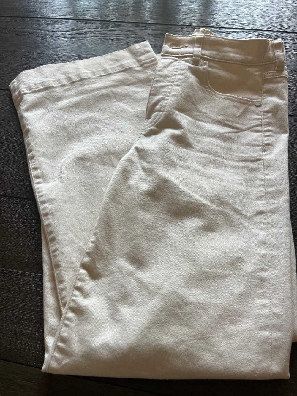 Cream cargo jeans